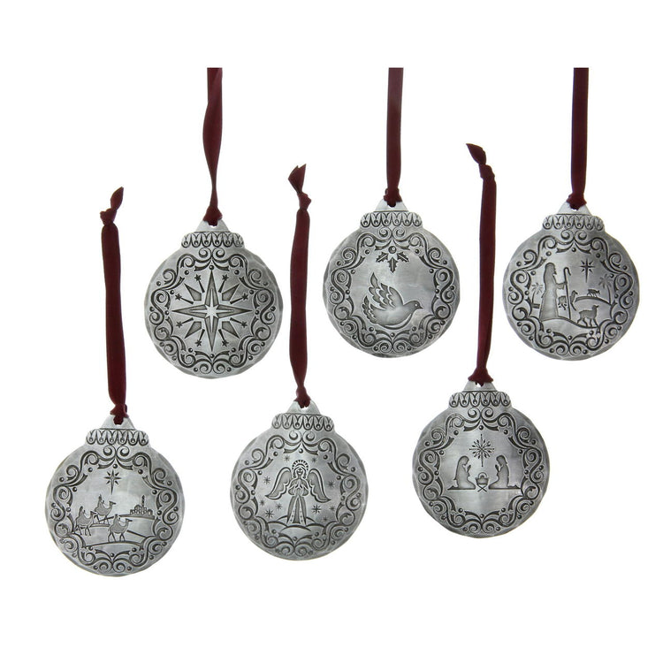 Vintage Nativity 6-Piece Ornament Set