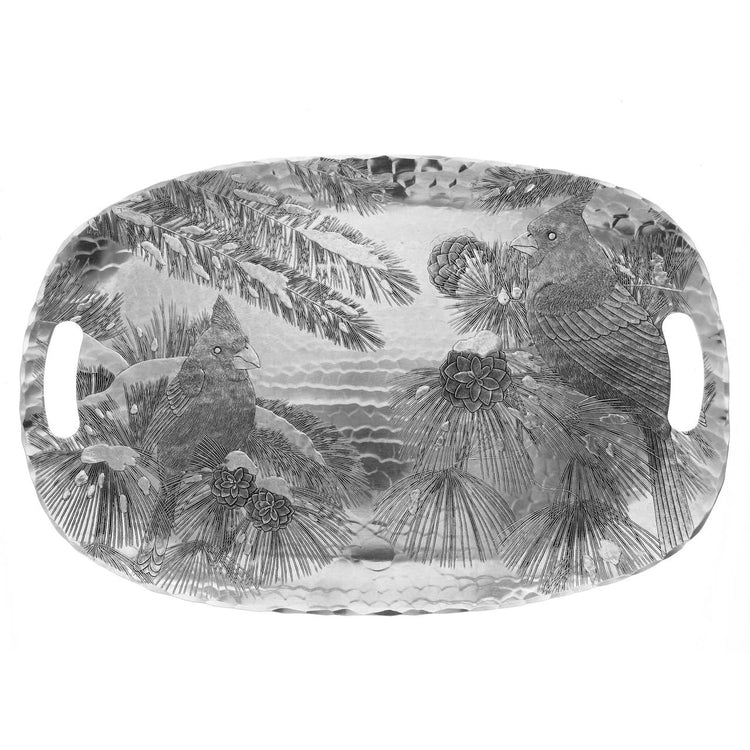 Winter Cardinal Luncheon Tray