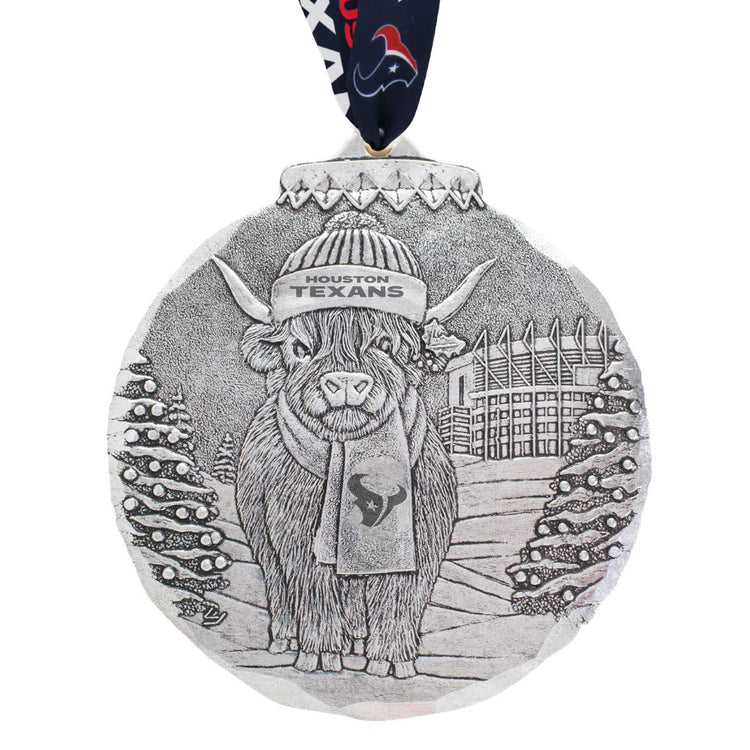 Houston Texans Highland Cow Tailgate Pal Ornament