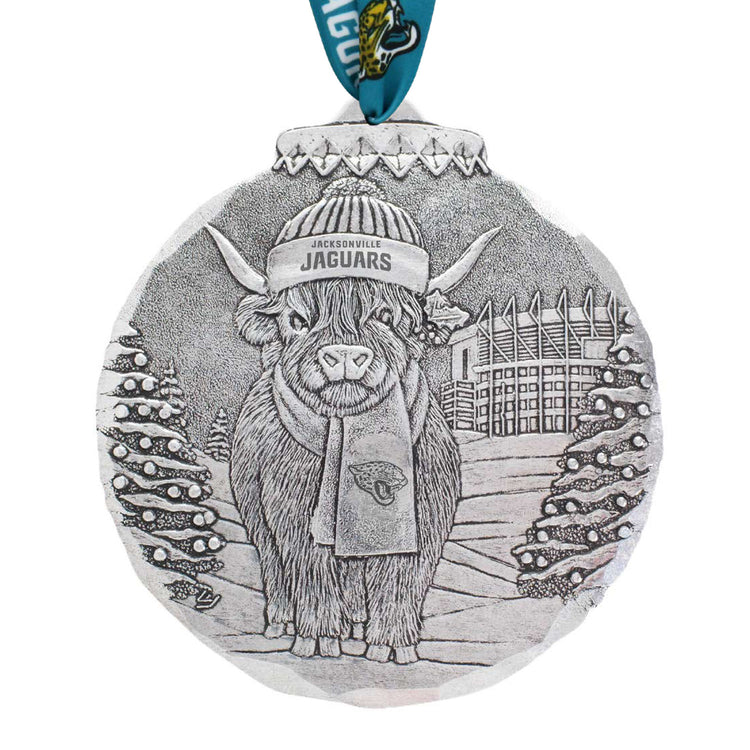 Jacksonville Jaguars Highland Cow Tailgate Pal Ornament