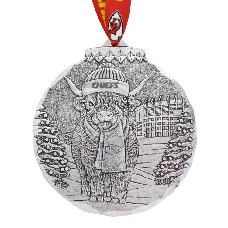 Kansas City Chiefs Highland Cow Tailgate Pal Ornament