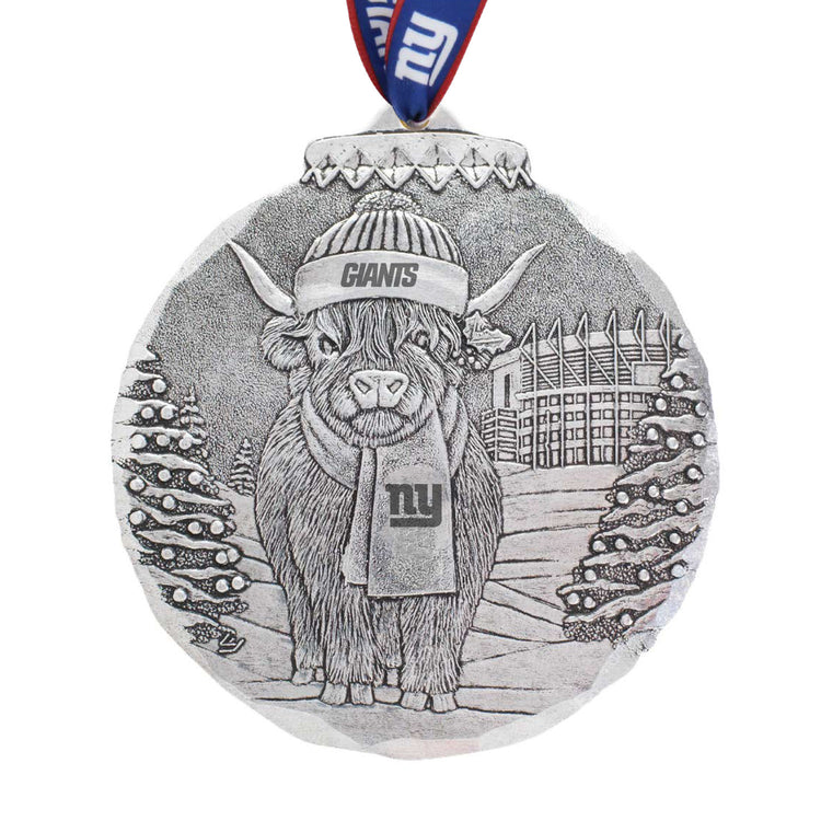 New York  Giants Highland Cow Tailgate Pal Ornament