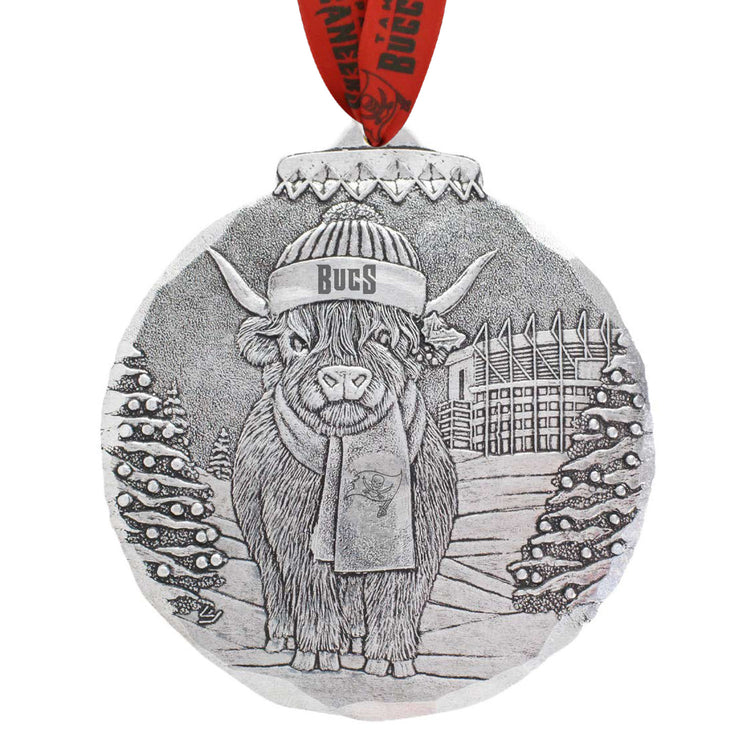 Tampa Bay Buccaneers Highland Cow Tailgate Pal Ornament