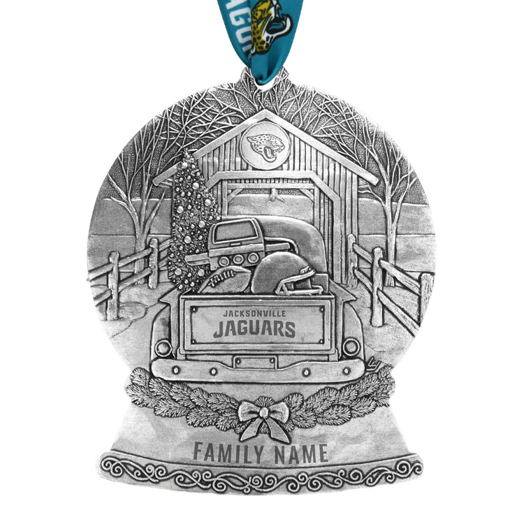 Jacksonville Jaguars Tailgate Truck Snow Globe Ornament 