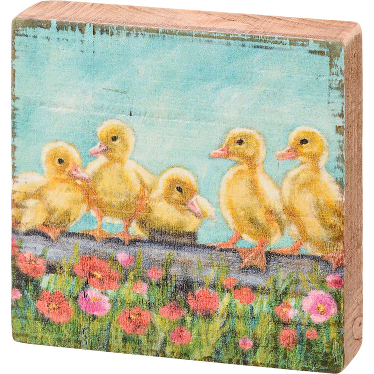 Block Sign Decor featuring baby ducks