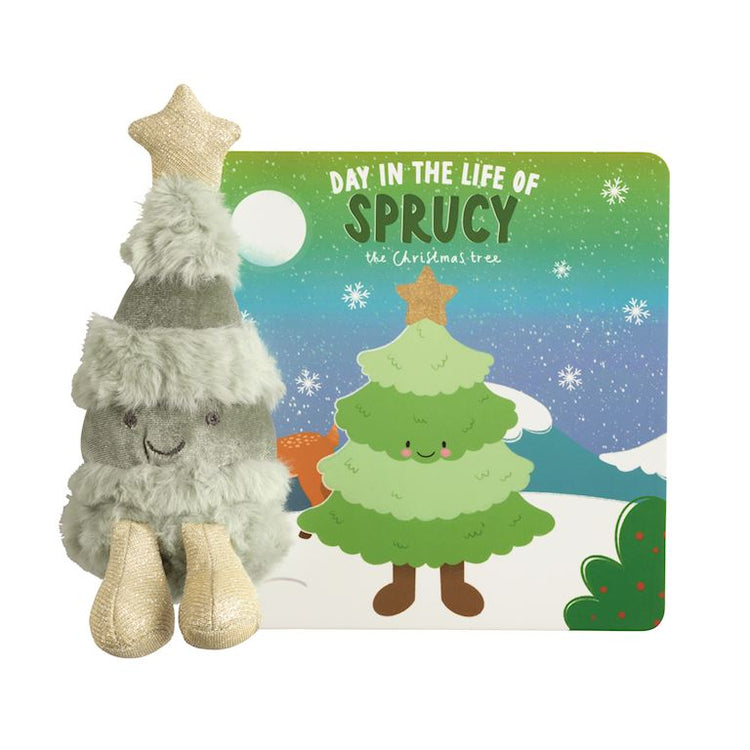 Plush Christmas Tree Toy and Book Set