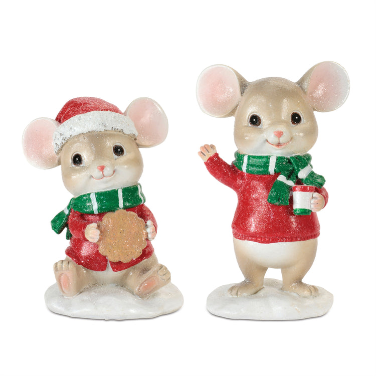 Christmas Mouse Figurines