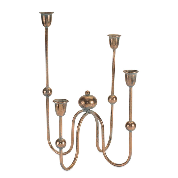 Vintage Gold Iron Taper Candelabra