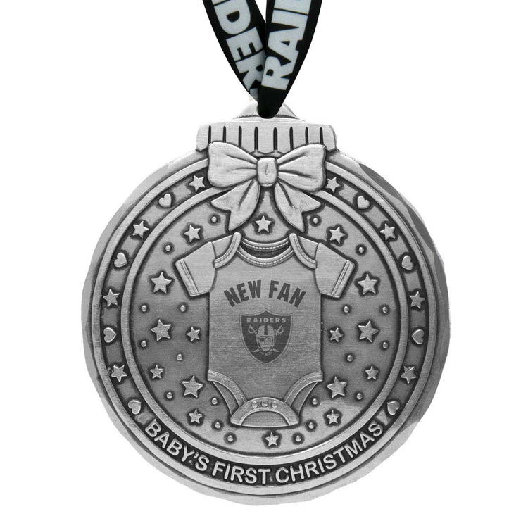 Las Vegas Raiders Babys First Touchdown Ornament 