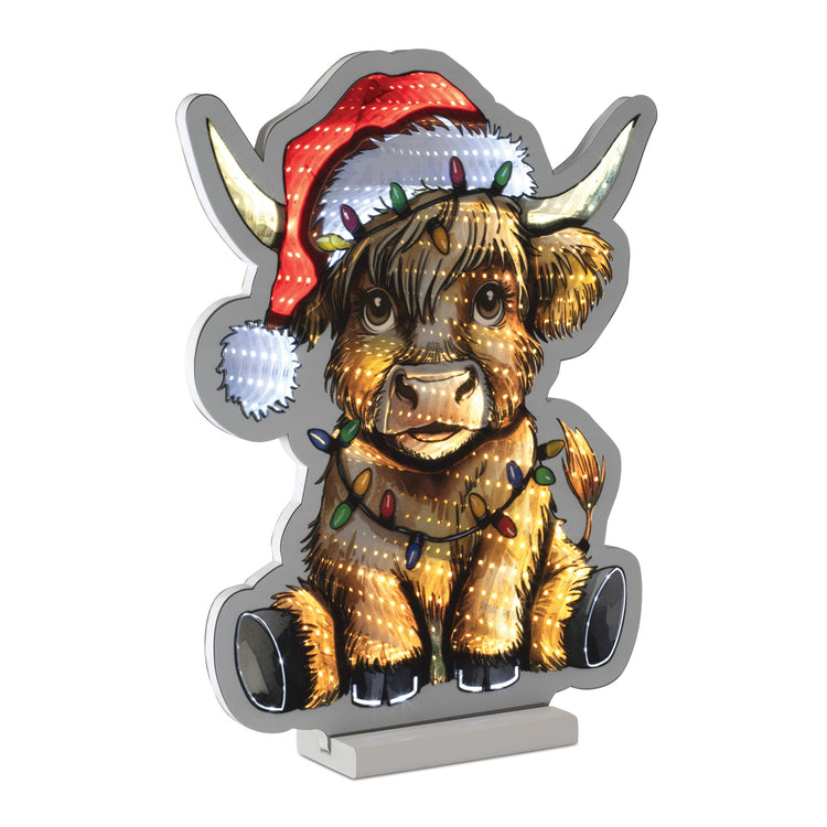 Lighted Highland Cow Figurine