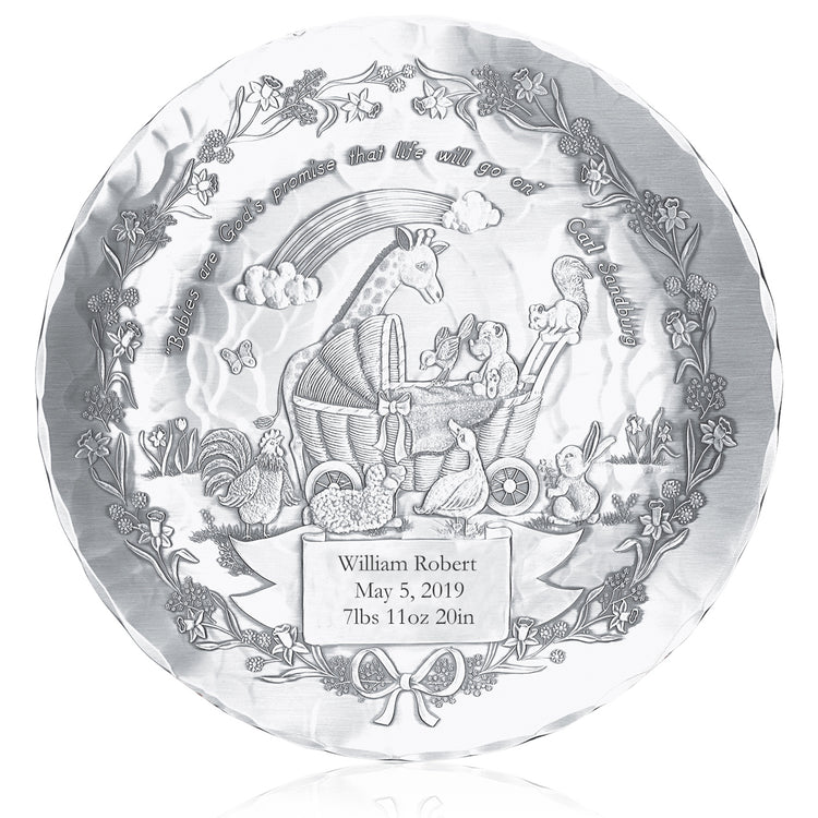 Personalized Baby Animals Decorative Plate