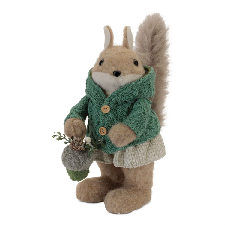 Winter Acorn Squirrel Figurine