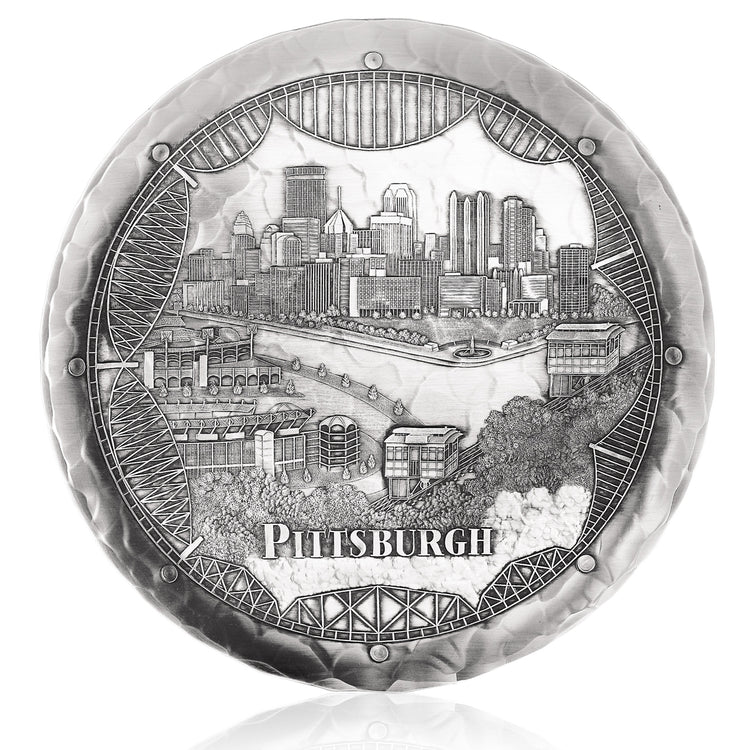 Pittsburgh Bridges Skyline Plate 