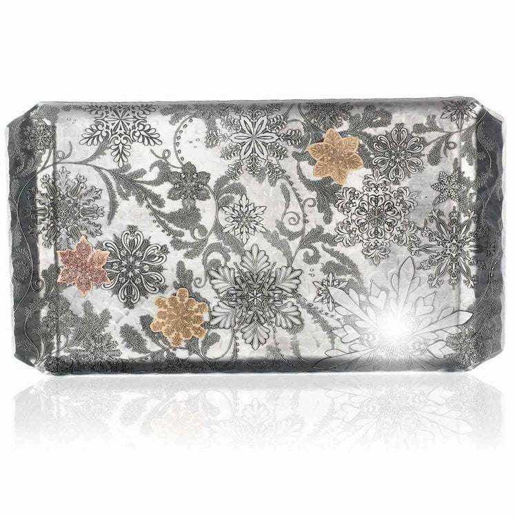 Wintersong Mixed Metal Hostess Tray 
