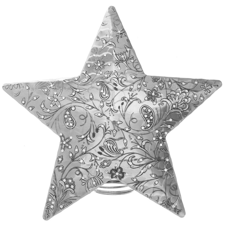 Tracery Christmas Tree Topper with  Crystals