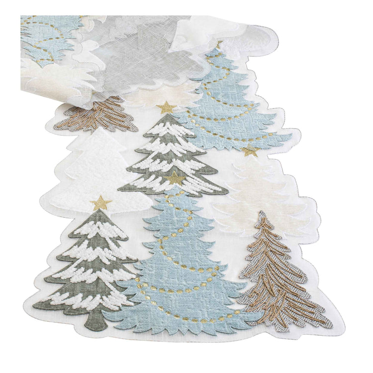 Winter Woods Embroidered Table Runner