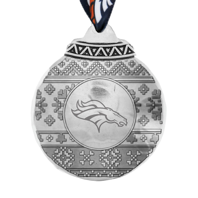 Denver Broncos Ugly Sweater Ornament