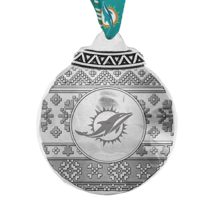 Miami Dolphins Ugly Sweater Ornament