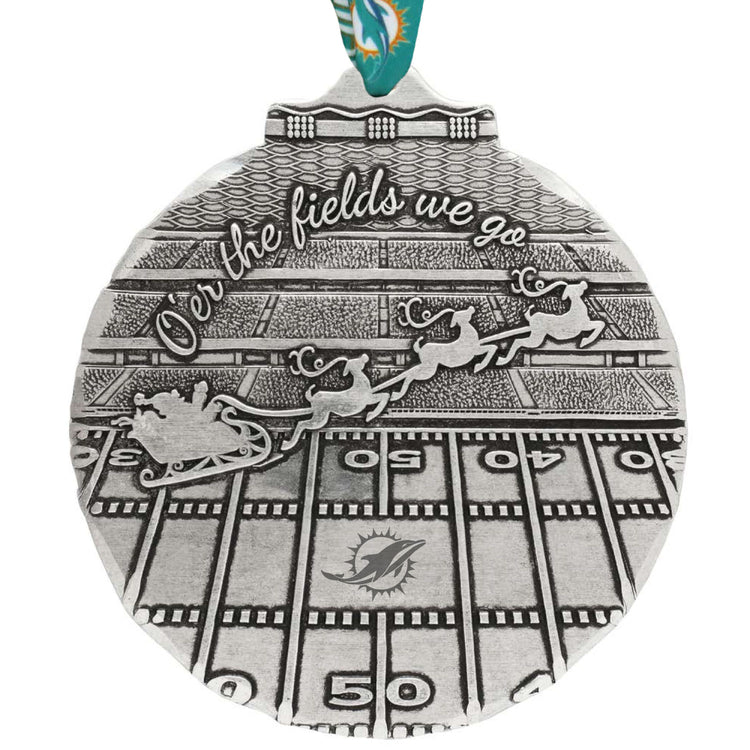 Miami Dolphins O'er The Fields We Go Ornament