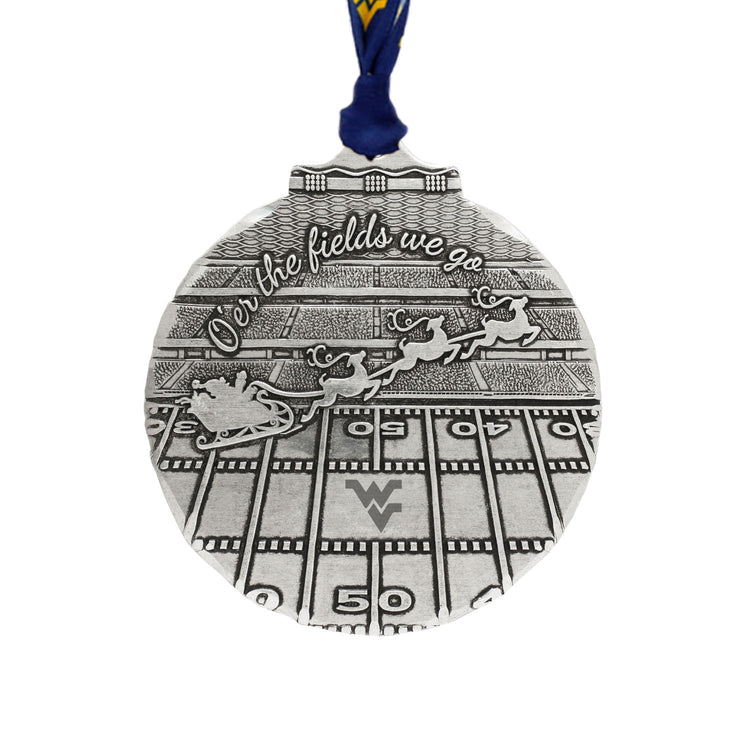 West Virginia University Mountaineers O'er the Fields We Go Ornament