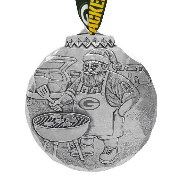 Green Bay Packers Santas Sizzlin Tailgate Ornament