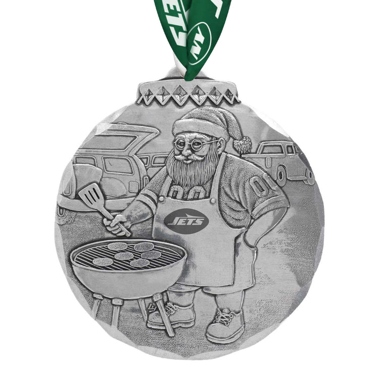 New York Jets Santas Sizzlin Tailgate Ornament