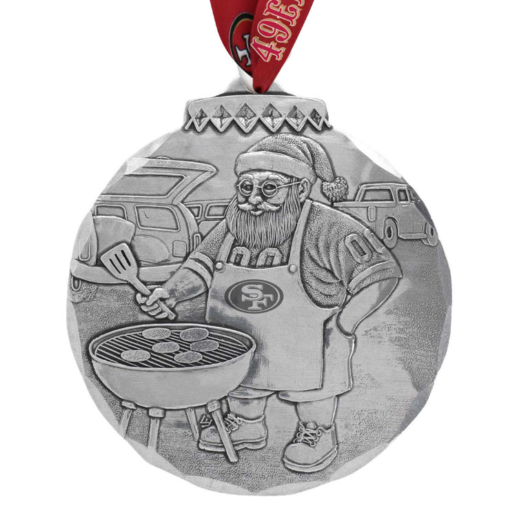 San Francisco 49ers Santas Sizzlin Tailgate Ornament