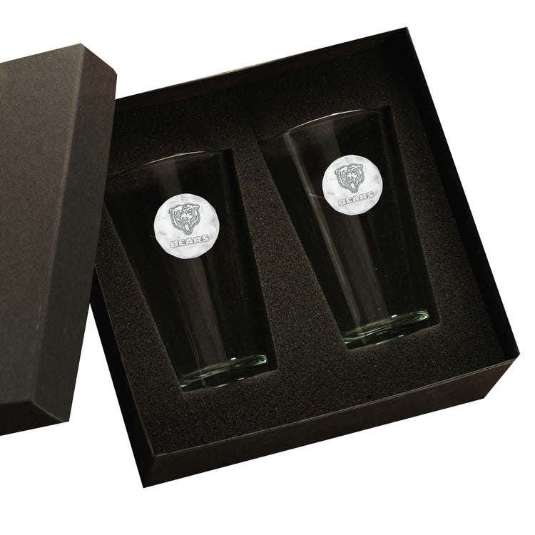 Chicago Bears 2-Piece Pint Glass Set