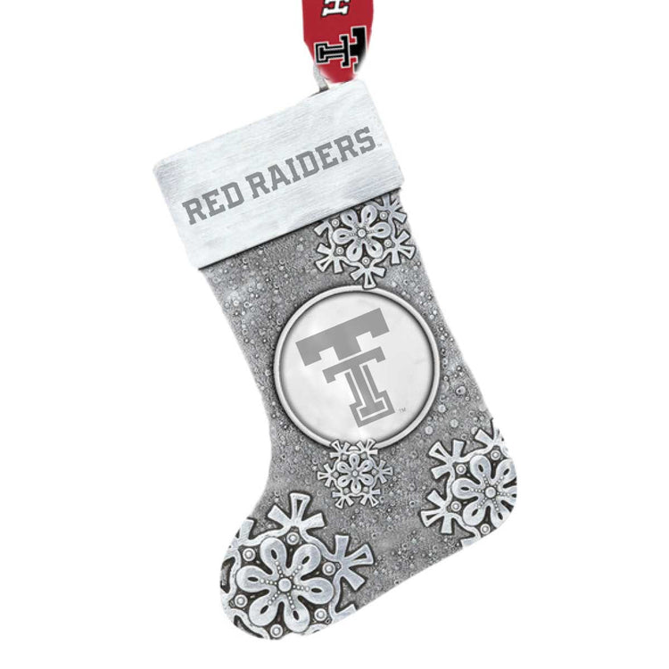 Texas Tech Snowflake Stocking Ornament