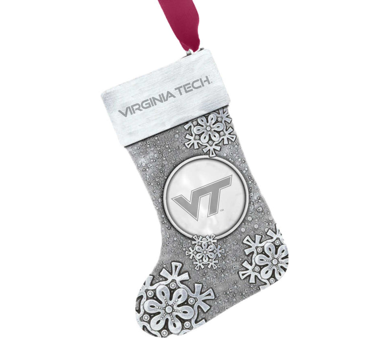 Virginia Tech Hokies Snowflake Stocking Ornament 