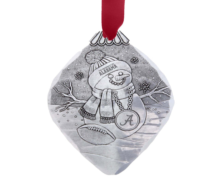 Alabama Crimson Tide Superfan Snowman Ornament