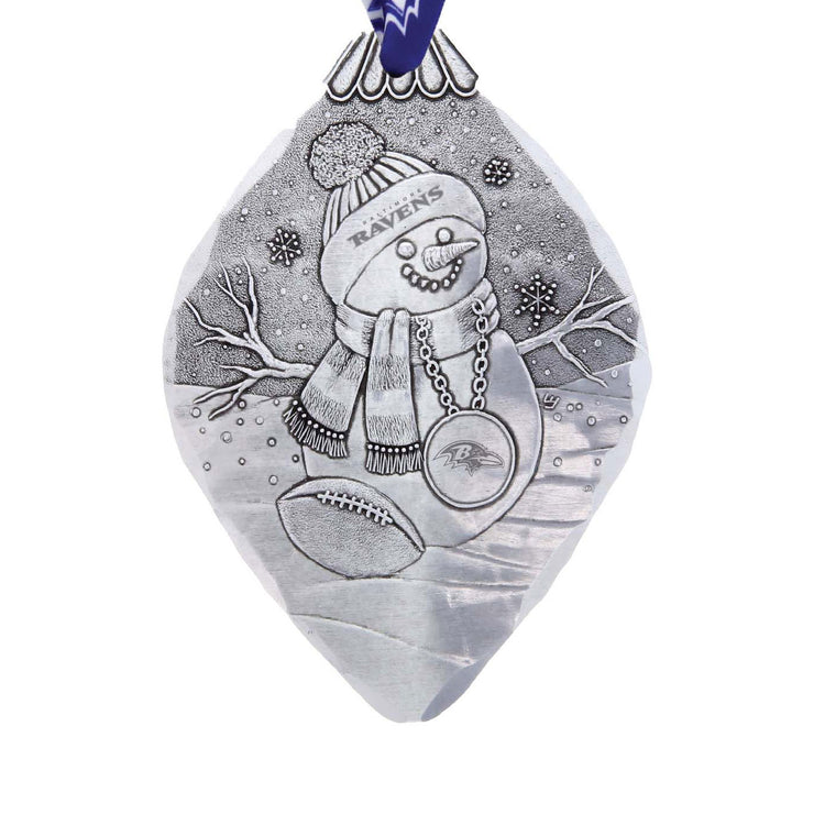 Baltimore Ravens Superfan Snowman Ornament