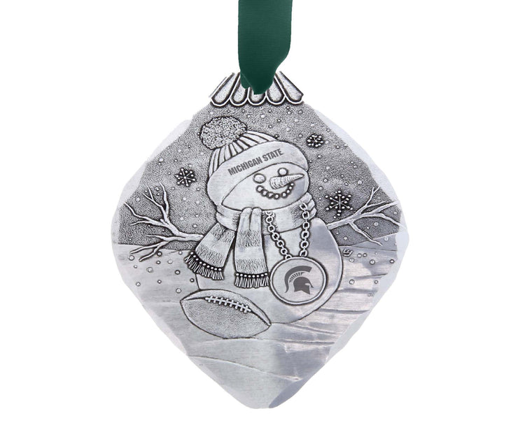 Michigan State Spartans Superfan Snowman Ornament
