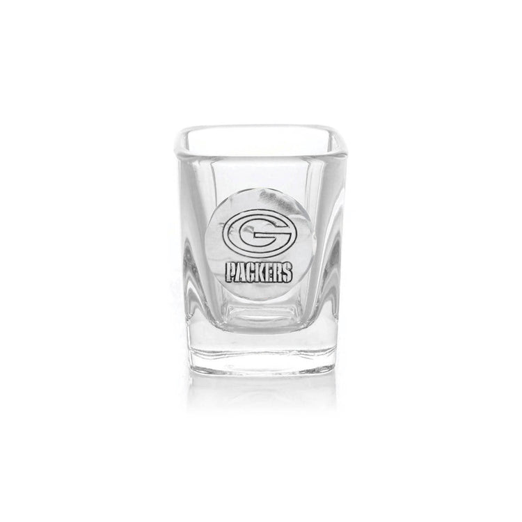 Green Bay Packers 2-Piece Shot Glass Set and Box (Aluminum) 