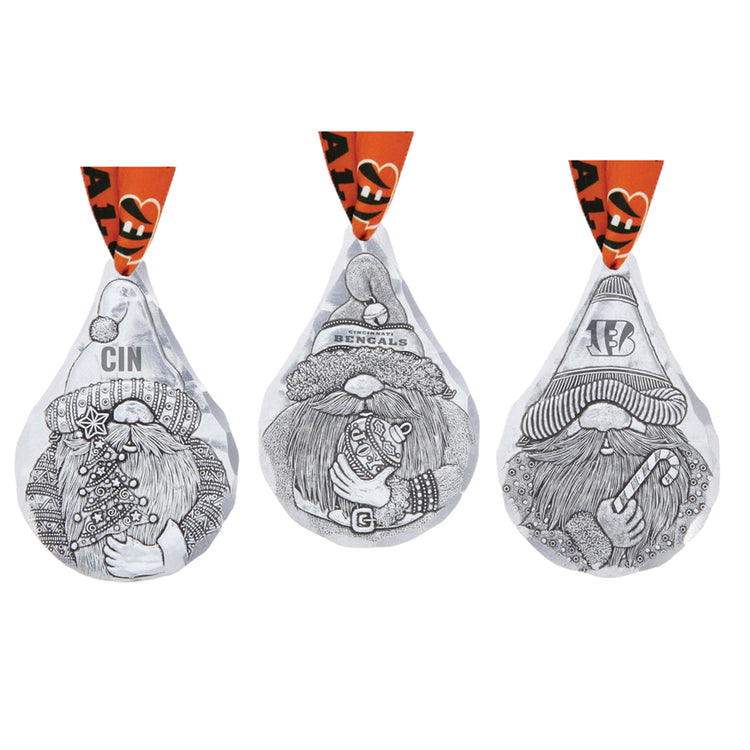 Cincinnati Bengals 3-Piece Gridiron Gnomes Ornament Set