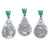 Miami Dolphins 3-Piece Gridiron Gnomes Ornament Set - Wendell August Forge