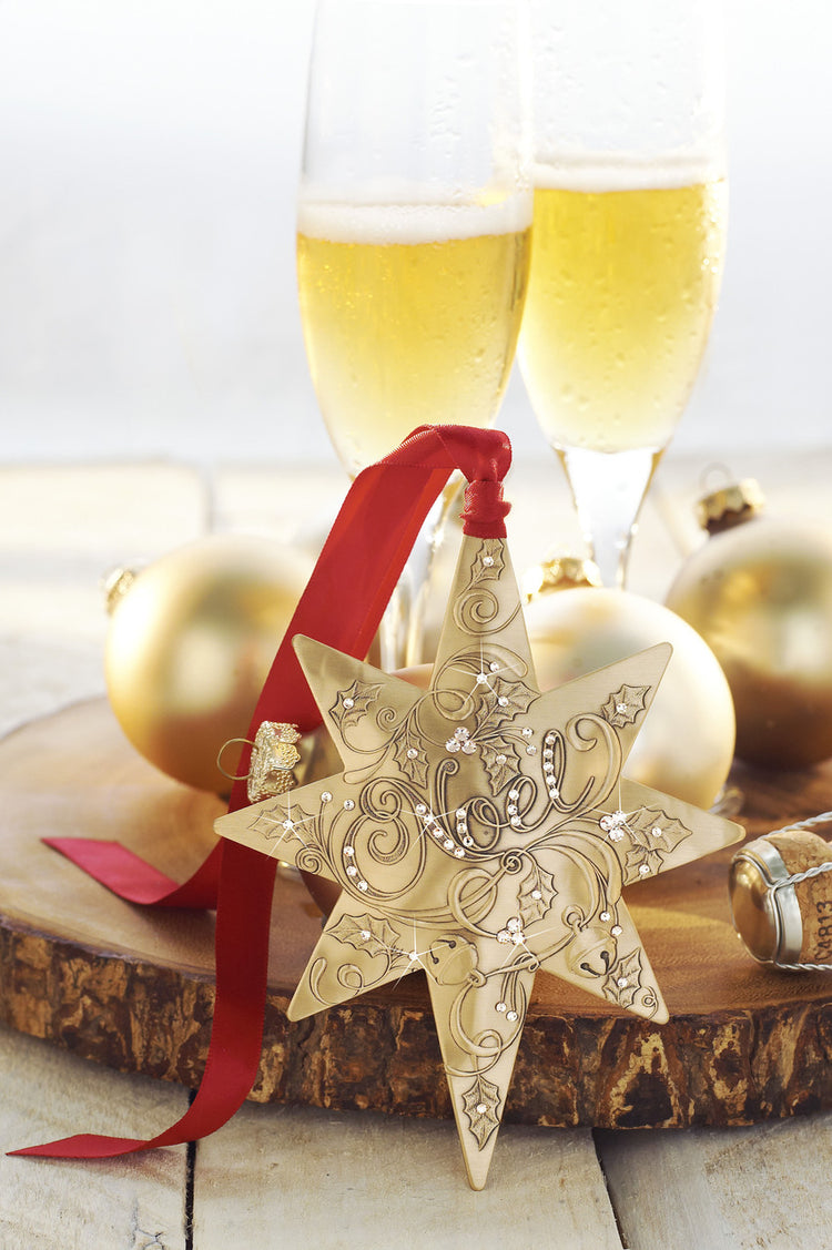 Limited Edition Noel Centennial Star Ornament with  Crystals (Bronze)