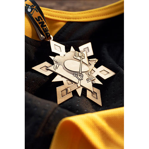 2020 Annual Pittsburgh Penguins Ornament - Snowflake (Bronze) - Wendell August Forge
