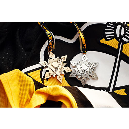 2020 Annual Pittsburgh Penguins Ornament - Snowflake (Bronze) - Wendell August Forge