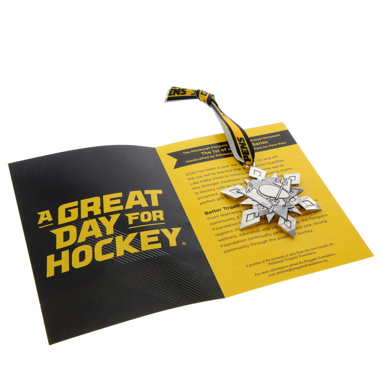 2020 Annual Pittsburgh Penguins Snowflake Ornament (Aluminum) - Wendell August Forge
