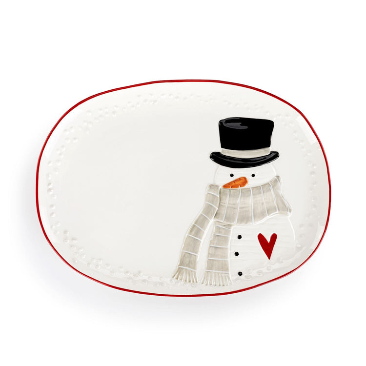 Snowman Ceramic Platter