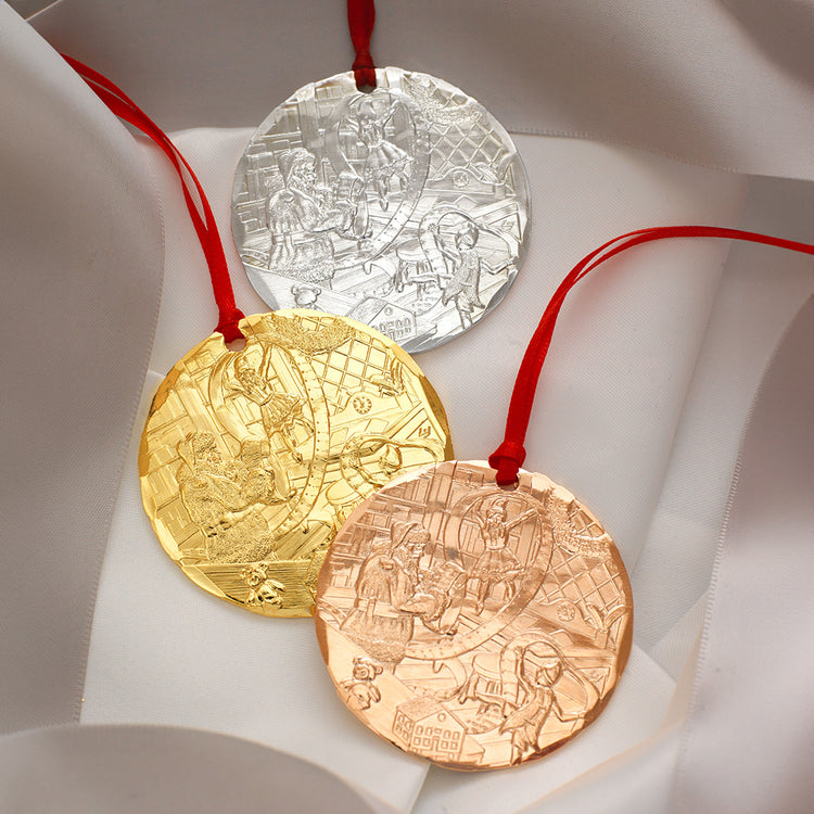 Limited Edition 2025 Annual Ornament- Checking It Twice (Gold Plated)