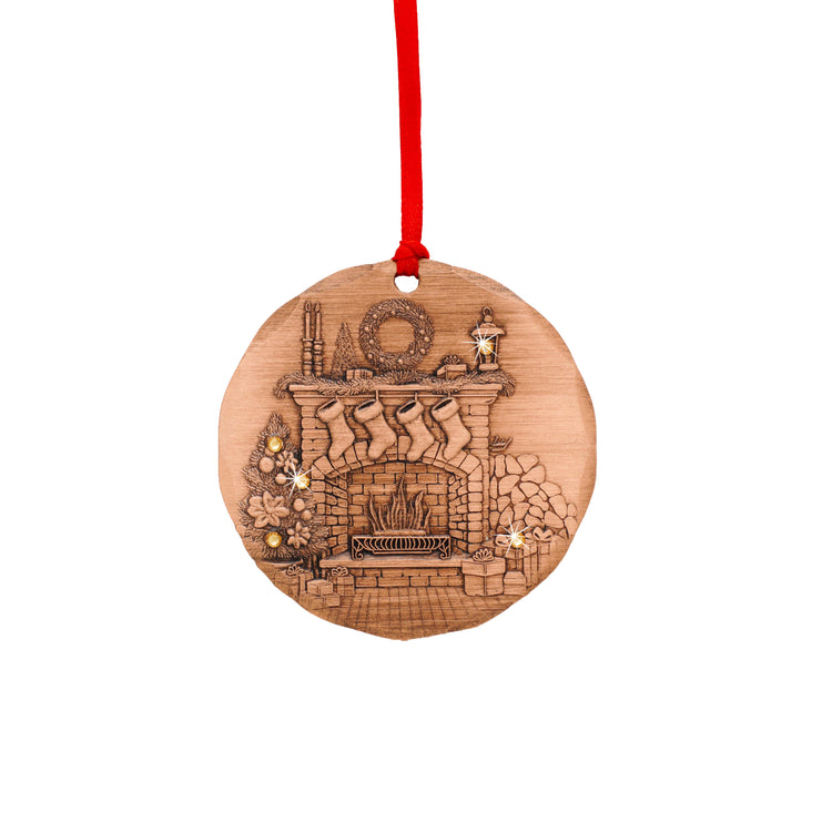 America 250 Commemorative 2026 Annual Ornament-  Cozy Christmas Hearth (Copper)