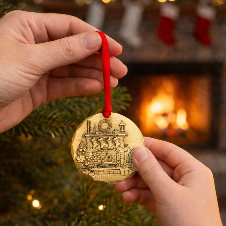 2026 Annual Ornament- Cozy Christmas Hearth (Bronze)