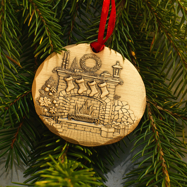 2026 Annual Ornament- Cozy Christmas Hearth (Bronze)