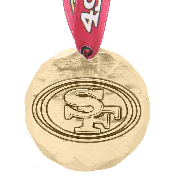 San Francisco 49ers Small Round Ornament (Bronze) 