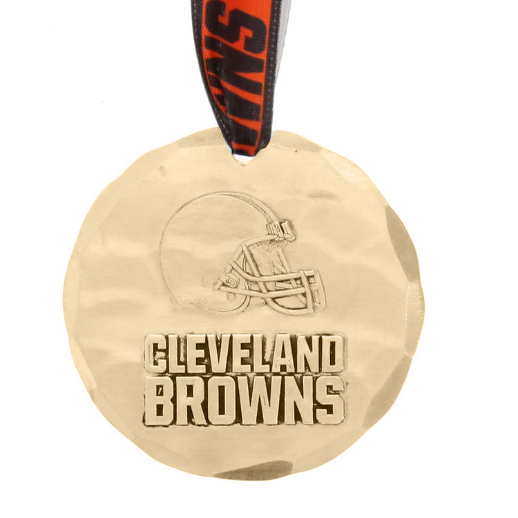 Cleveland Browns Small Round Ornament (Bronze)