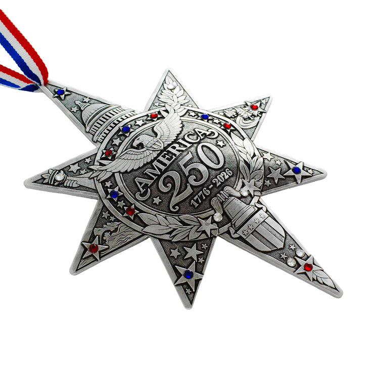 Sea to Shining Sea America 250th Commemorative Ornament (Aluminum)