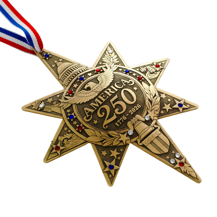 America250 Sea to Shining Sea Commemorative Ornament (Bronze and Crystals)