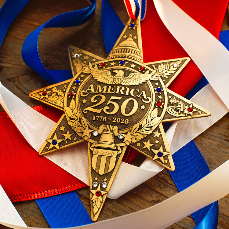 Sea to Shining Sea America 250th Commemorative Ornament (Bronze) 